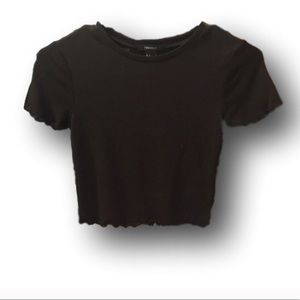Black Ruffle Tee
